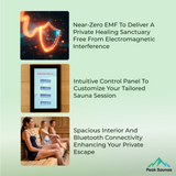 The Stoic 3 Person Luxury Near Zero EMF Indoor Full Spectrum Infrared Sauna