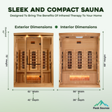 The Stoic 3 Person Luxury Near Zero EMF Indoor Full Spectrum Infrared Sauna