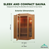 The Tiburon 4 Person Indoor Traditional Sauna