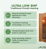 The Tiburon 4 Person Indoor Traditional Sauna