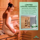 The Toledo 6 Person Luxury Indoor Hybrid Sauna with Retractable Bench