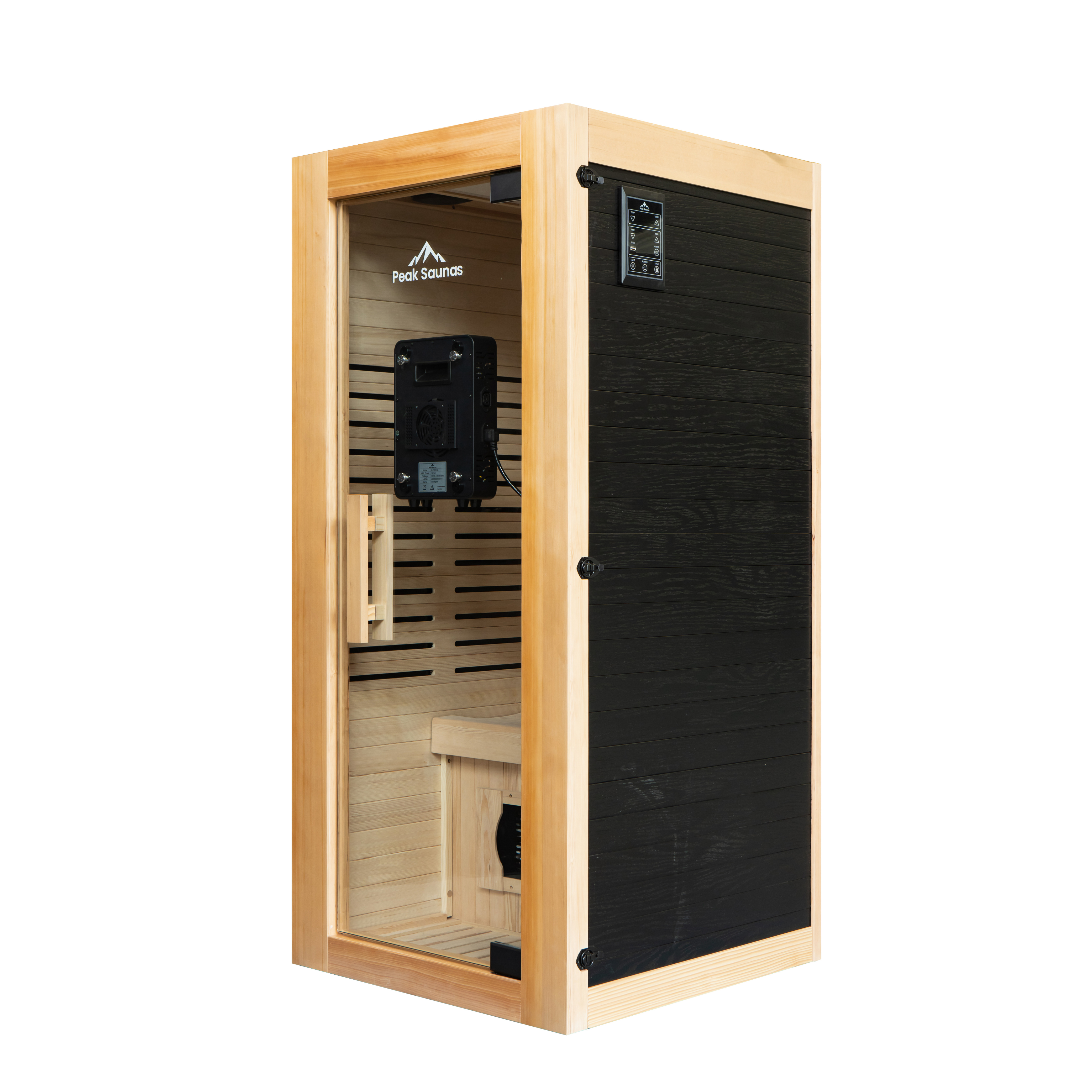 (NEW) Mini 1-Person Full Spectrum Infrared Sauna with Full-Body Medical-Grade Red Light Therapy & Smart WiFi App Control