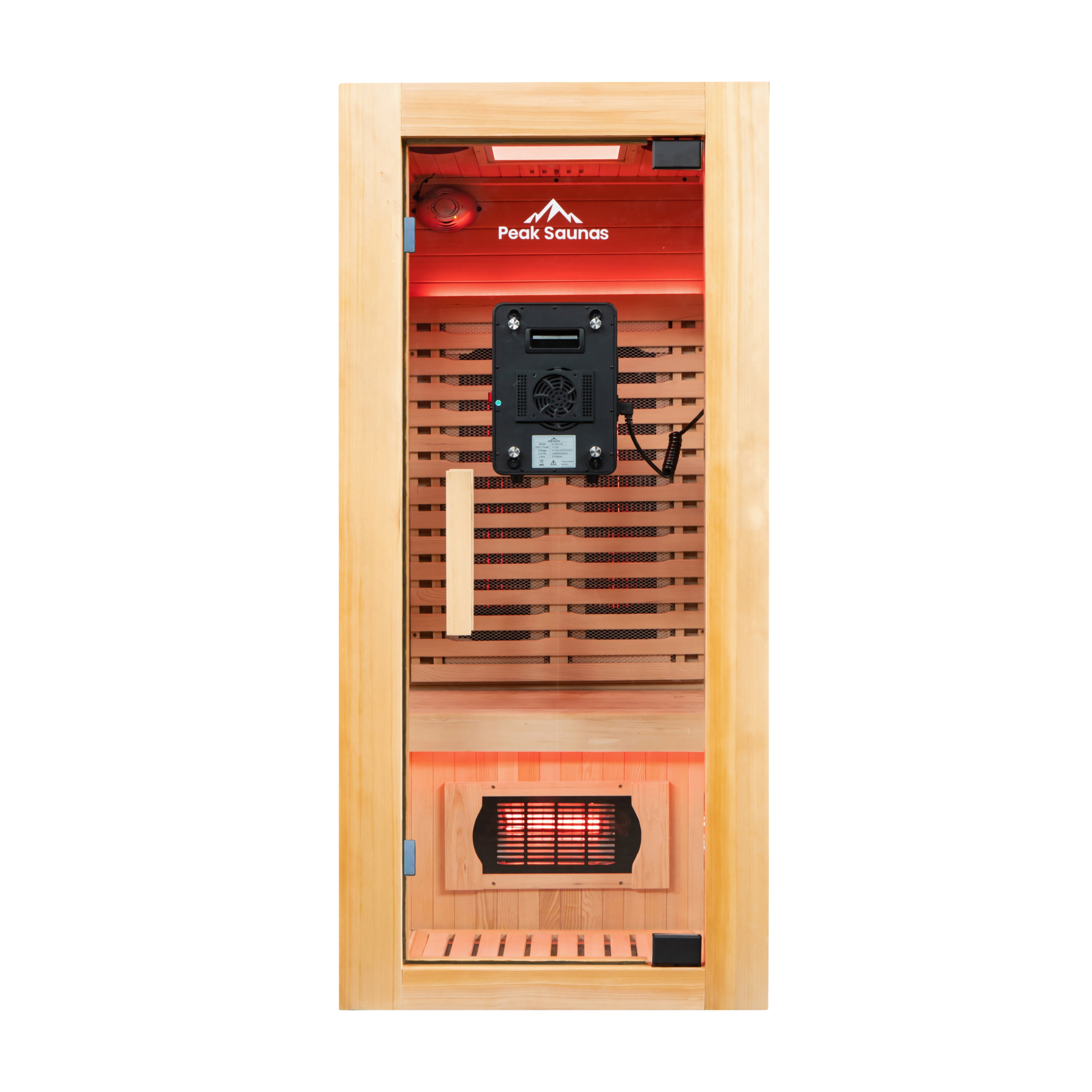 (NEW) Mini 1-Person Full Spectrum Infrared Sauna with Full-Body Medical-Grade Red Light Therapy & Smart WiFi App Control