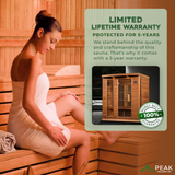 The Utopia 3 Person Cedar Near Zero EMF Indoor FAR Infrared Sauna