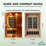 The Venice Elite 2 Person Ultra Low EMF Indoor FAR Infrared Sauna