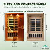 The Venice 2 Person Low EMF Indoor FAR Infrared Sauna