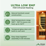 The Venice Elite 2 Person Ultra Low EMF Indoor FAR Infrared Sauna