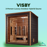 The Visby 3 Person Luxury Outdoor Hybrid Sauna