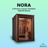 The Nora 2 Person Luxury Outdoor Hybrid Sauna