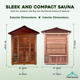 The Waverly 3 Person Outdoor Traditional Sauna