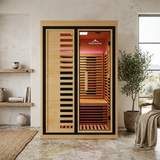 Everest 2-Person Full Spectrum Infrared Sauna with Full-Body Medical-Grade Red Light Therapy & Smart WiFi App Control
