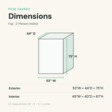 Fuji sauna dimensions