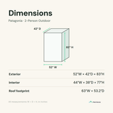 patagonia sauna dimensions