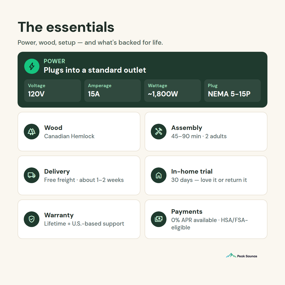 shasta essentials specs