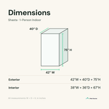 shasta sauna dimensions