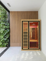 Shasta 1-Person Full Spectrum Infrared Sauna with Full-Body Medical-Grade Red Light Therapy & Smart WiFi App Control