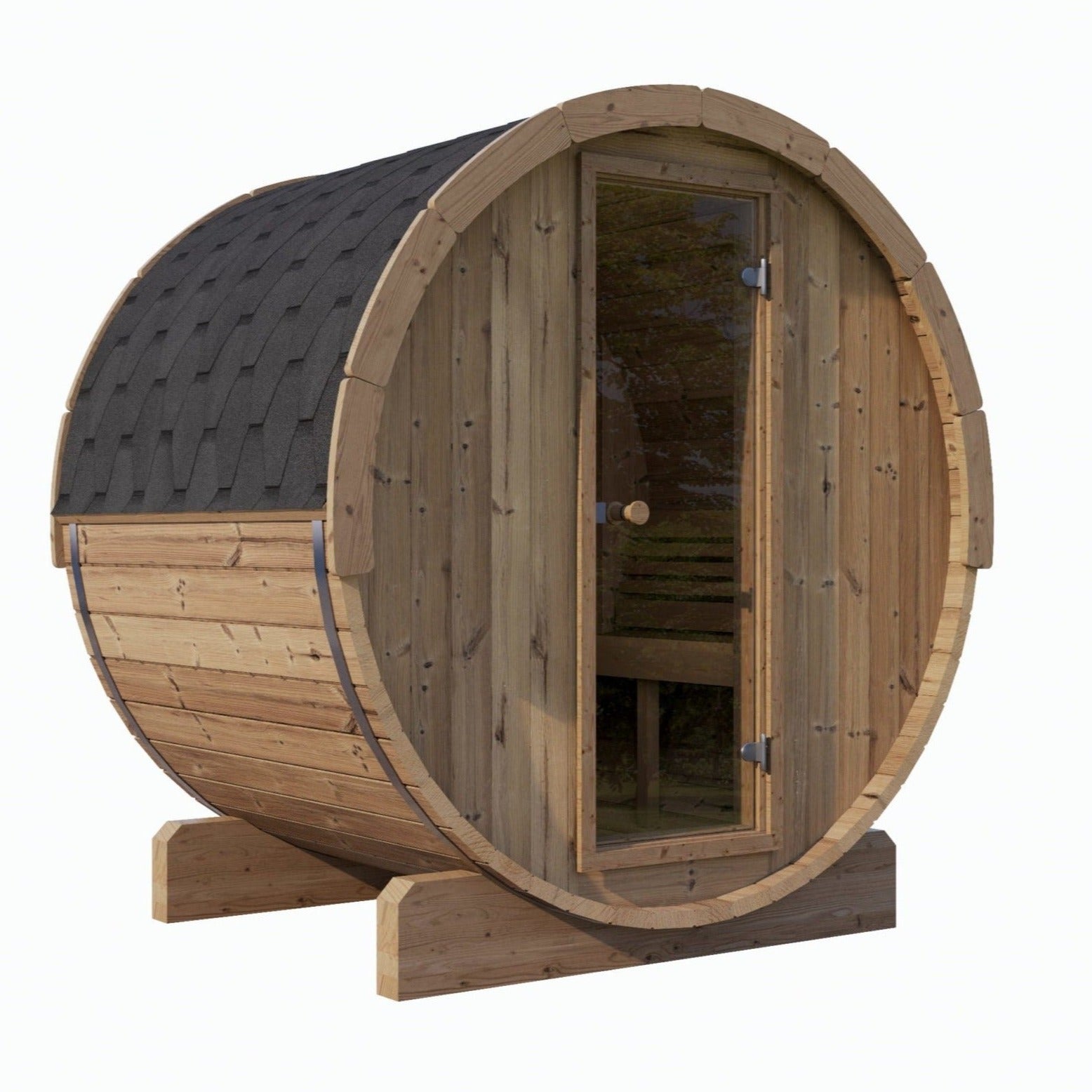 SaunaLife 4 Person 6' Long Barrel Sauna | Ergo Model E7 Sauna Life