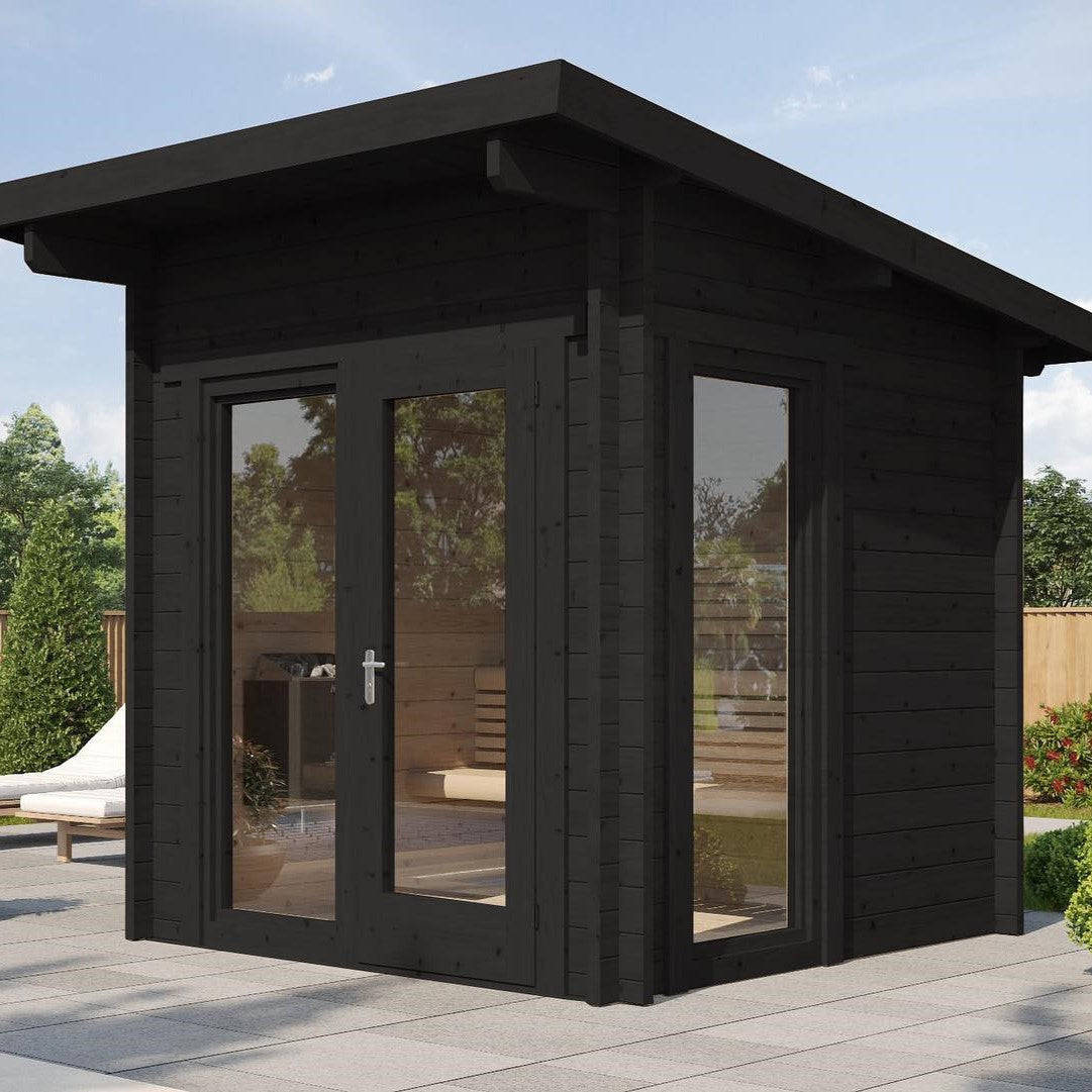 SaunaLife 6-Person Traditional Outdoor Cabin Sauna | Model G4 Sauna Life