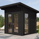 SaunaLife 6-Person Traditional Outdoor Cabin Sauna | Model G4 Sauna Life