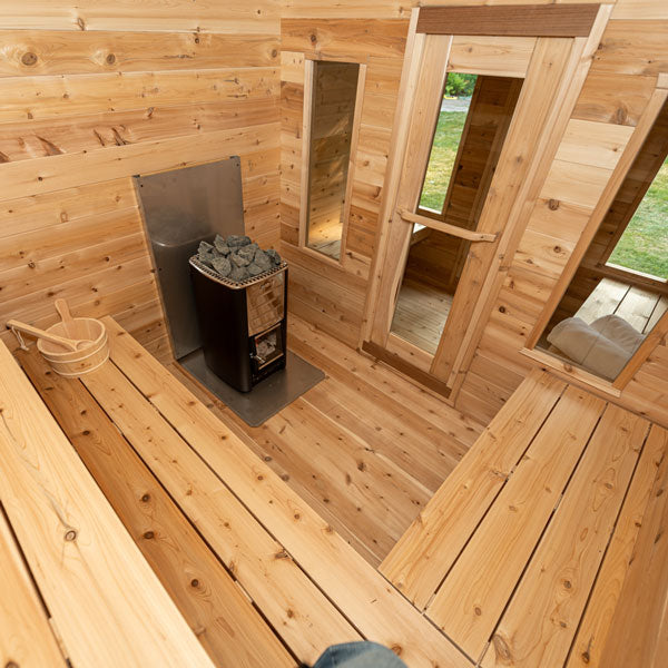 Dundalk CT Georgian Outdoor Steam Sauna with Changing Room (6 person) Dundalk Leisurecraft