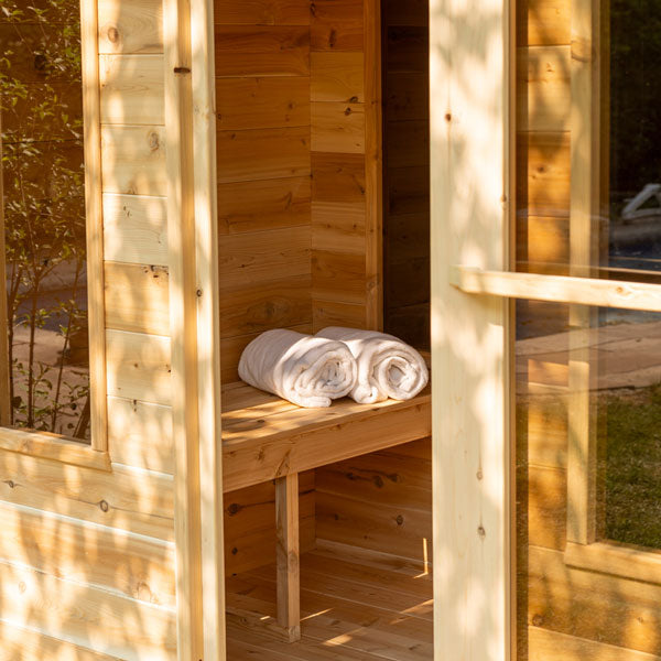 Dundalk CT Georgian Outdoor Steam Sauna with Changing Room (6 person) Dundalk Leisurecraft