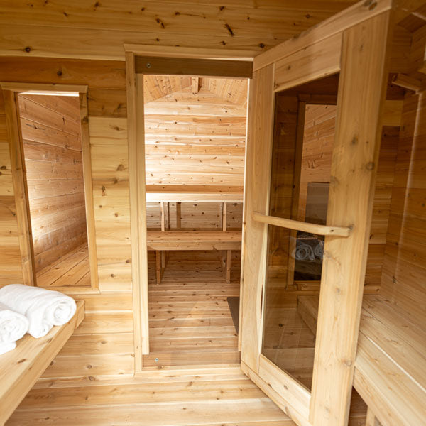 Dundalk CT Georgian Outdoor Steam Sauna with Changing Room (6 person) Dundalk Leisurecraft