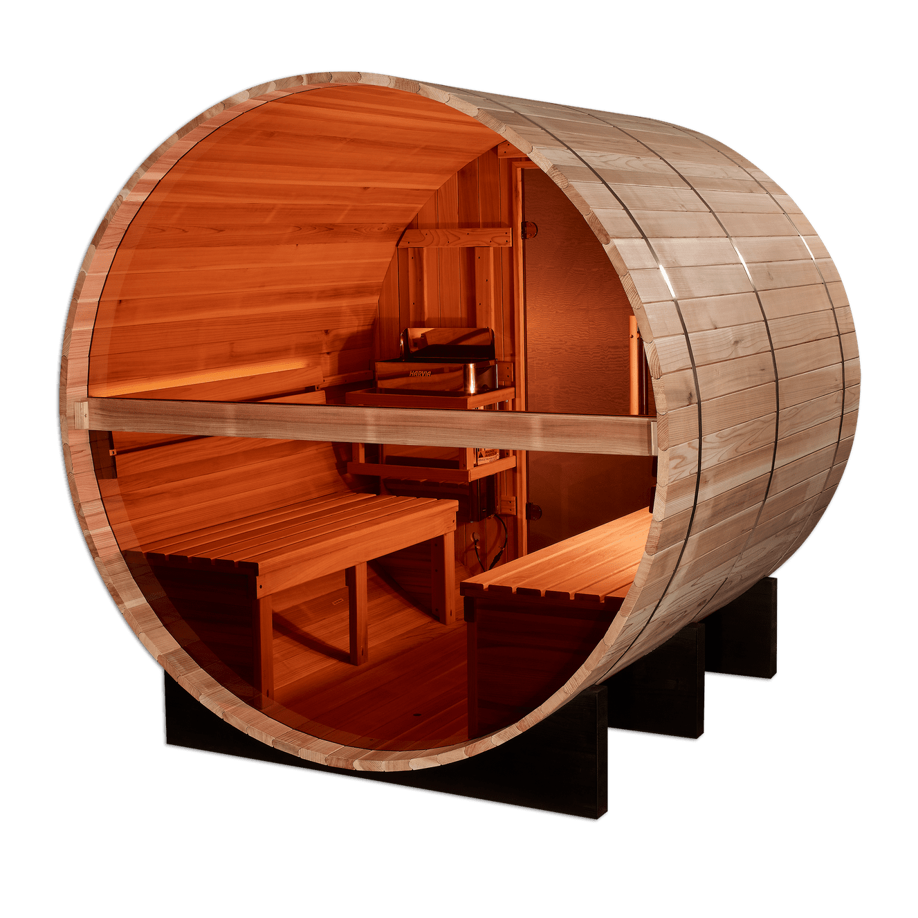Golden Designs "Zurich" Traditional Outdoor Steam Barrel Sauna (4 Person) Golden Designs