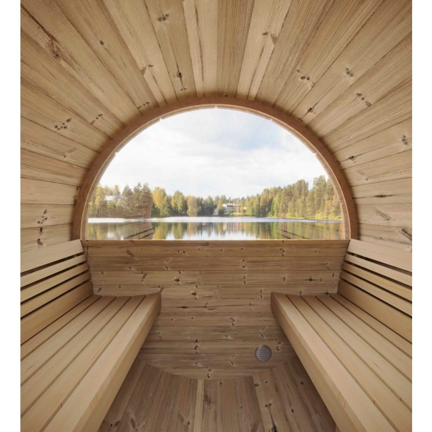 SaunaLife 6 Person 7' Long Barrel Sauna | Ergo Model E8 Sauna Life