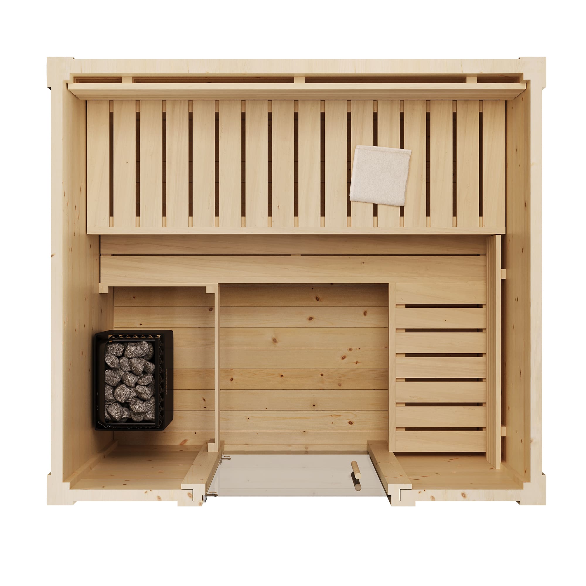 SaunaLife 4-Person Traditional Outdoor Cabin Sauna | Model G2 Sauna Life