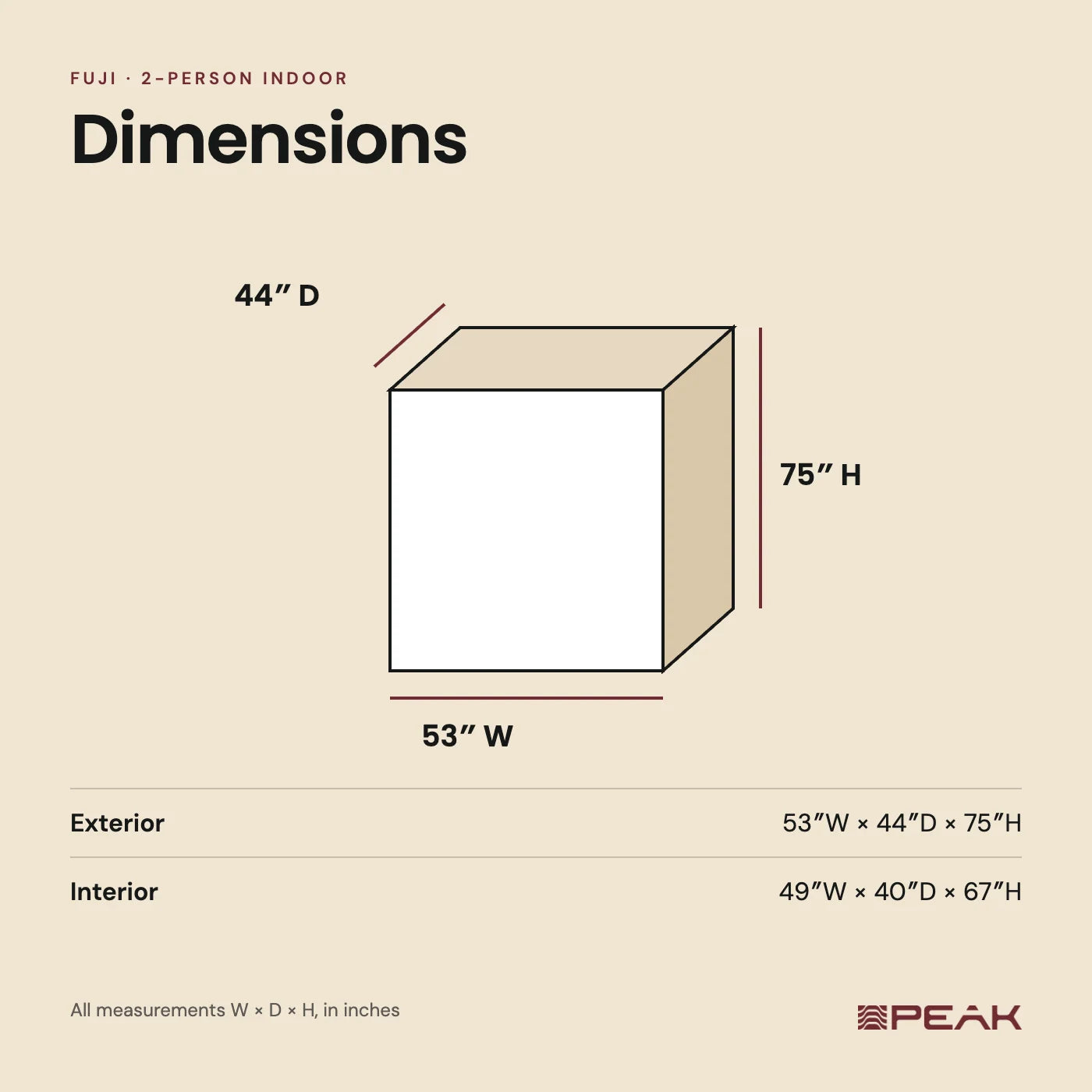 Fuji dimensions